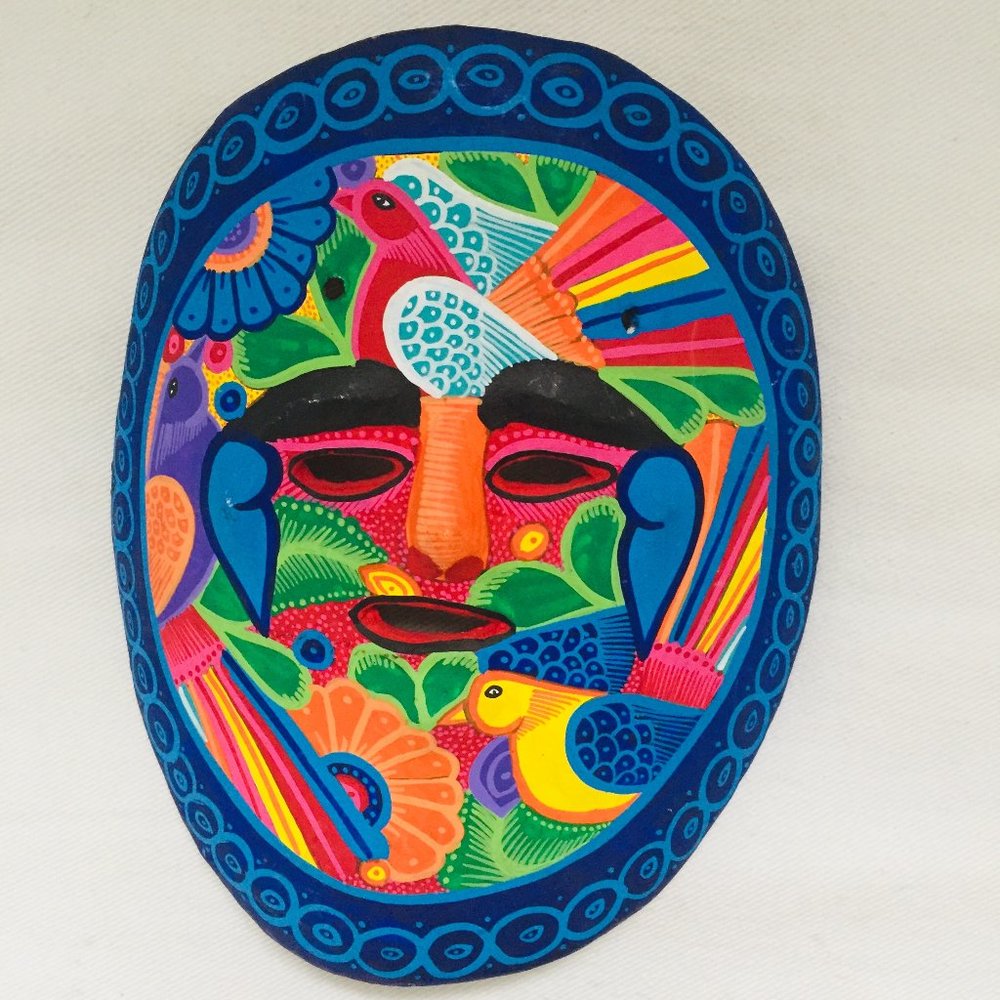 Mexican Hand Painted Clay Mask